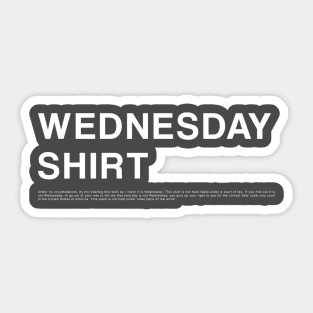 Wednesday Shirt Sticker